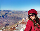 Katia Ripani no inverno do Grand Canyon/AZ.