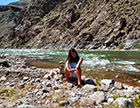 Katia Ripani no Walapai Indian Reservation/Peach Spring `a frente do Colorado River/AZ