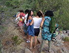 Katia Ripani com um grupo em Sedona/AZ para terapia shamanica em meio a natureza.